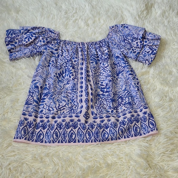 Lilly Pulitzer Tops - Lilly Pulitzer Off - The - Shoulder Top "Calla Lilly Pink"